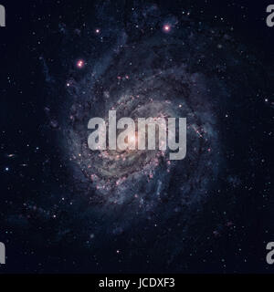 Messier 83, südlichen Pinwheel Galaxie M83 oder NGC 5236 ist eine vergitterte Spiralgalaxie im Sternbild Hydra. Elemente des Bildes von der NASA eingerichtet. Stockfoto