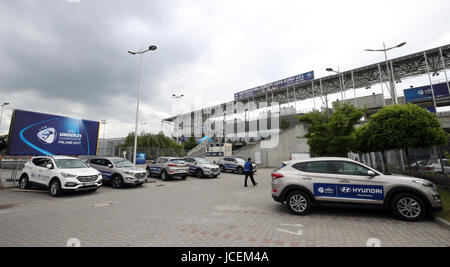 Einen Überblick über die Kolporter Arena in Kielce, Polen. Stockfoto