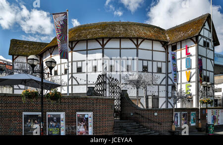 Shakespeares Globe Theatre, London, England, Vereinigtes Königreich Stockfoto