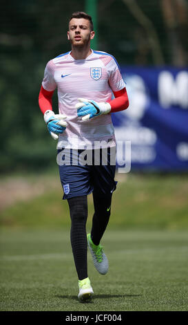 England U21-Torwart Angus Gunn während des Trainings in der Kolporter Arena in Kielce, Polen. Stockfoto