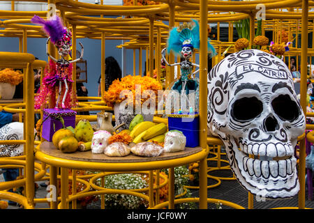 Tag der Toten (Dia de Los Muertos) Dekoration - Mexiko-Stadt, Mexiko Stockfoto