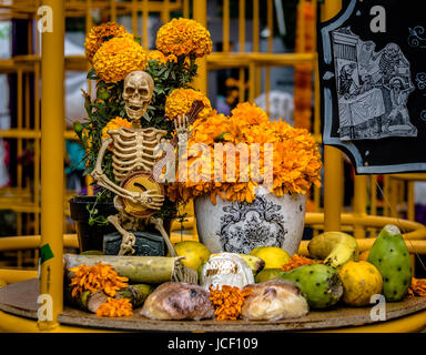 Tag der Toten (Dia de Los Muertos) Dekoration - Mexiko-Stadt, Mexiko Stockfoto
