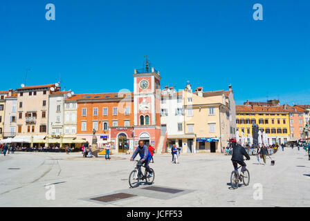 Trg Marsala Tita, Rovinj, Istrien, Kroatien Stockfoto