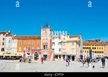 Trg Marsala Tita, Rovinj, Istrien, Kroatien Stockfoto