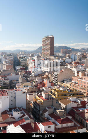 Sommer Stadtbild von Alicante, Valencia Provinz, Spanien Stockfoto