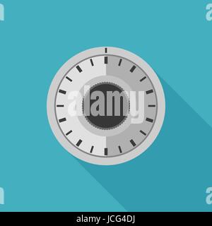 Sicher flach Schlosssymbol. Stock Vektor