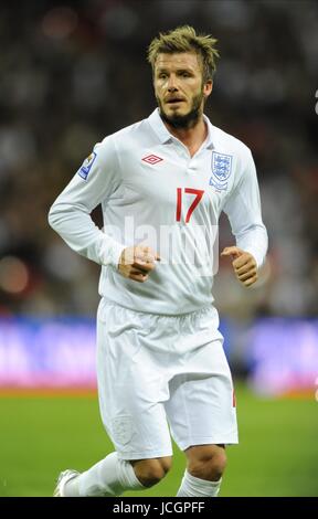 DAVID BECKHAM ENGLAND ENGLAND V BELARUS, WM Qualifikation WEMBLEY-Stadion, LONDON, ENGLAND 14. Oktober 2009 GAA694 ENGLAND V Weißrussland Stockfoto