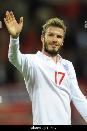 DAVID BECKHAM ENGLAND ENGLAND V BELARUS, WM Qualifikation WEMBLEY-Stadion, LONDON, ENGLAND 14. Oktober 2009 GAA695 ENGLAND V Weißrussland Stockfoto