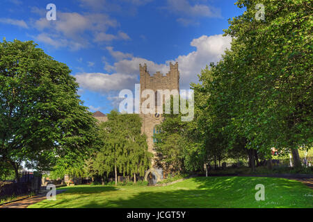 Dublin City Wall, St. Audoens Kirche in Dublin, Irland. Stockfoto