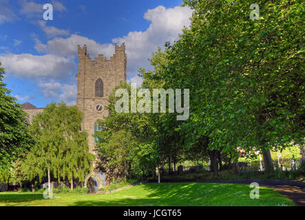 Dublin City Wall, St. Audoens Kirche in Dublin, Irland. Stockfoto