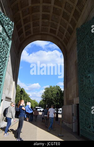 Wellington Arch und Hyde Park 2016 Stockfoto