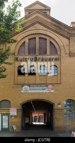 BERLIN, 31. Mai: Die "Kulturbrauerei" in Berlin am 31. Mai 2017. Ein Gebäudekomplex errichtet am Ende des 19. Jahrhunderts, ursprünglich als Brauerei, t Stockfoto