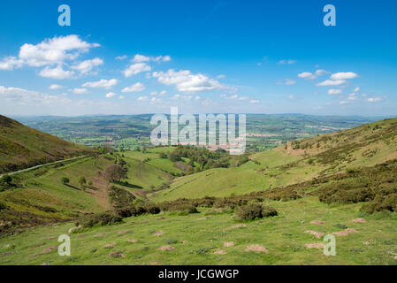 Schönen sonnigen Tag in der Nähe von Llanbedr und Ruthin in den Hügeln des Moel Famau Country Park, Wales. Stockfoto