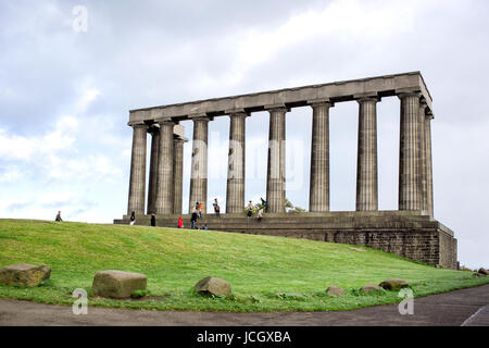Edinburgh, Schottland/UK - 29. September 2016: National Monument of Scotland auf dem Calton Hill in Edinburgh Stockfoto