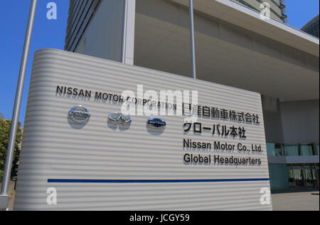 NISSAN Automobilhersteller Hauptsitz in Yokohama, Japan. Stockfoto