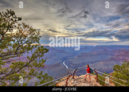 Grand Canyon gesehen von Mohave Point, South Rim, Arizona, Vereinigte Staaten Stockfoto