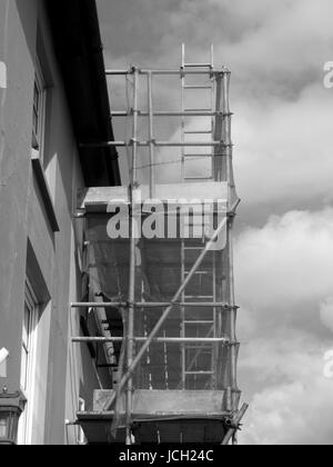 Gerüste, Wohnhaus renoviert Stockfoto