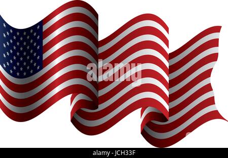 Vereinigte Staaten von Asmerica Flagge Stock Vektor