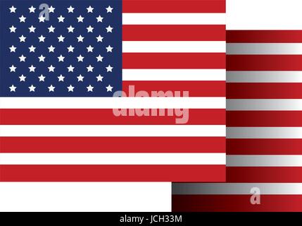 Vereinigte Staaten von Asmerica Flagge Stock Vektor