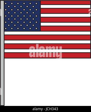 Vereinigte Staaten von Asmerica Flagge Stock Vektor