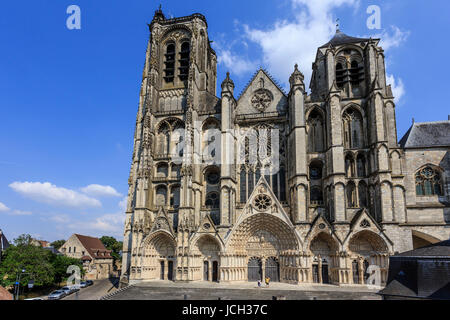 Cher (18), Bourges, la Cathédrale Saint-Étienne Classée Patrimoine Mondial de seine, Frankreich, la Fassade Occidentale / / Frankreich, Cher, Bourges, Saint Stockfoto