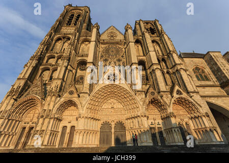 Cher (18), Bourges, la Cathédrale Saint-Étienne Classée Patrimoine Mondial de seine, Frankreich, la Fassade Occidentale / / Frankreich, Cher, Bourges, Saint Stockfoto