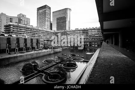 Panoramablick auf das Barbican, London Stockfoto