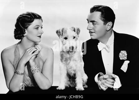 NACH dem dünnen Mann 1936 MGM Film mit William Powell und Myrna Loy und Asta der Hund Stockfoto