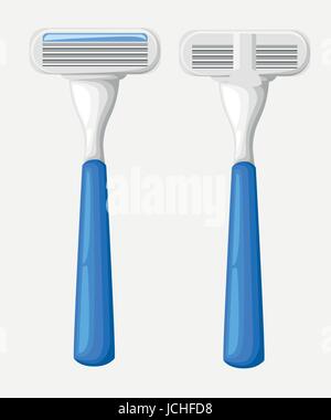 Rasur Rasierer Symbol isoliert auf weißem Hintergrund. Flaches Design-Vektor-Illustration. Stock Vektor
