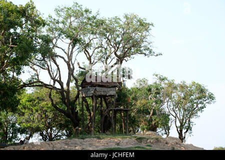 Der See Dorf Kompong Pluk am See Tonle Sap in der Nähe der Stadt Siem Riep im Westen Kambodschas. Stockfoto