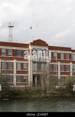 Bombardier Aerospace, Belfast Harbour Estate, Nordirland. Stockfoto