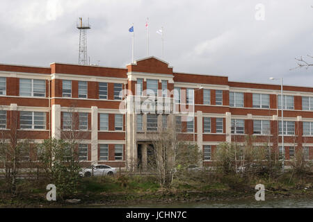 Bombardier Aerospace, Belfast Harbour Estate, Nordirland. Stockfoto