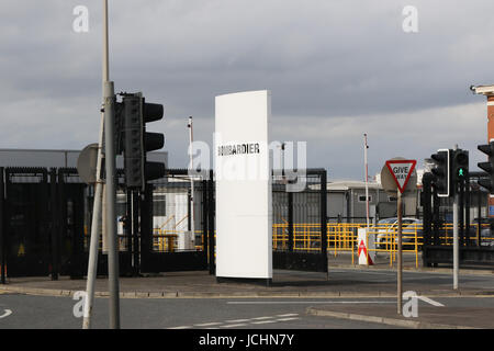 Bombardier Aerospace, Belfast Harbour Estate, Nordirland. Stockfoto