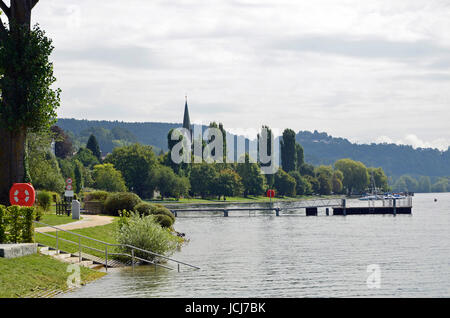 Uferpromenade am Bodensee, Sipplingen Stockfoto