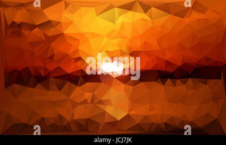 Dreiecke abstrakten Hintergrund - Sonnenuntergang - Vektor-illustration Stock Vektor