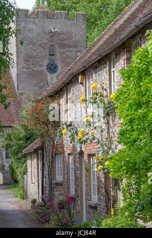 Kirche St. Andrew, West Dean an der South Downs, West Sussex, England, UK Stockfoto