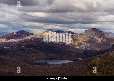 Beinn Liath Mhor & Sgorr Ruadh, Torridon Stockfoto