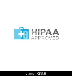 HIPAA Compliance Symbol Grafik - genehmigt Stock Vektor
