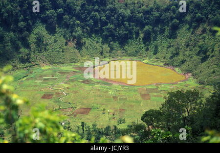 der Berg Landschaft auf der Insel Anjouan auf den Komoren abruptes im Indischen Ozean in Afrika. Stockfoto