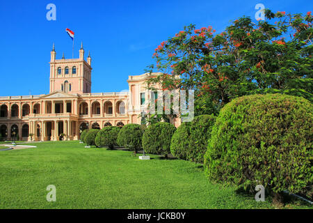 Präsidentenpalast in Asuncion, Paraguay. Es dient als Arbeitsplatz für den Präsidenten und die Regierung von Paraguay. Stockfoto