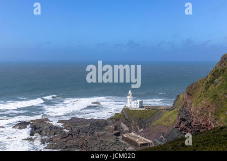 Hartland Point, Leuchtturm, Devon, England, UK Stockfoto