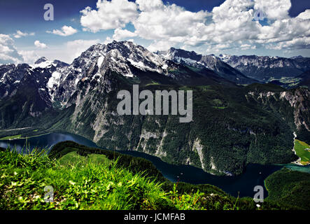 Königssee, Königssee, Watzmann Ostwand, Berchtesgadener Land, Upper Bavaria, Bayern, Deutschland Stockfoto