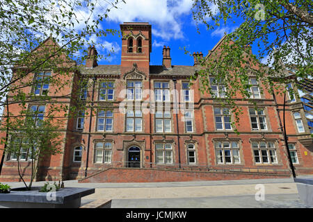 Universität von Sheffield, Department of Music im viktorianischen Flügel der ehemaligen Jessop Womens Hospital, Sheffield, South Yorkshire, England, UK. Stockfoto