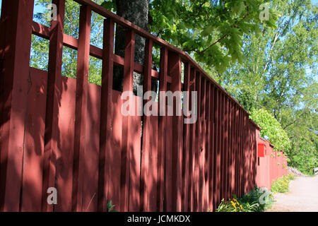 Zaun in Loviisa - Helsinki Stockfoto