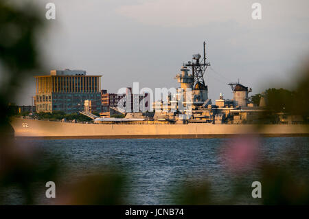 Schlachtschiff New Jersey Stockfoto