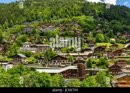 Morzine-Avoriaz Dorf. Haute Savoie. Frankreich Stockfoto