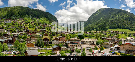 Morzine-Avoriaz Dorf. Haute Savoie. Frankreich Stockfoto