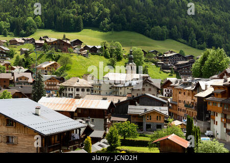 Morzine-Avoriaz Dorf. Haute Savoie. Frankreich Stockfoto