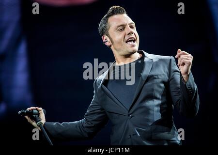 Mailand, Italien. 16. Juni 2017. Tiziano Ferro live im Stadio San Siro Credit: Roberto Finizio/Alamy Live News Stockfoto