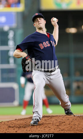 Houston, TX, USA. 16. Juni 2017. Boston Red Sox ab Krug Drew Pomeranz (31) während des MLB-Spiels zwischen den Boston Red Sox und die Houston Astros im Minute Maid Park in Houston, Texas. John Glaser/CSM/Alamy Live-Nachrichten Stockfoto
